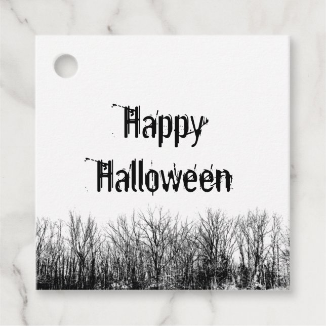 Gothic Halloween-Party Creepy Typografy Geschenkanhänger (Vorderseite)