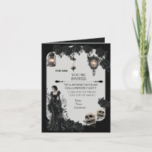 Gothic Halloween-Party-Einladung | Dark Fantasy B