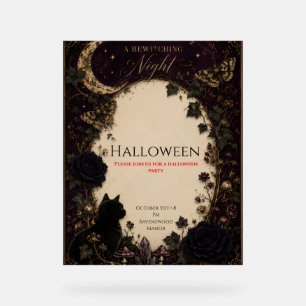 Gothic Halloween-Party Rosen, dunkler Efeu, Nachtf Acrylschild