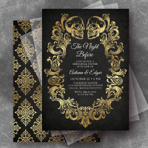 Gothic-Halloween-Probedinner Einladung