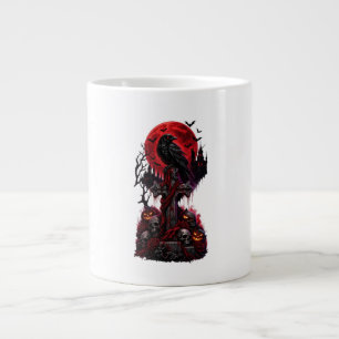 Gothic Halloween Rabe Friedhof Kürbis Jumbo-Tasse