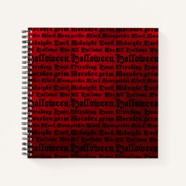 Gothic Halloween Red & Black Notizbuch