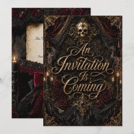 Gothic Halloween Save-the-Date-Einladung Einladung