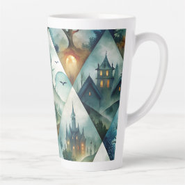 Gothic Halloween-Schloss-Muster Milchtasse
