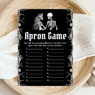 Gothic Halloween Skelett Brautparty Apron Spiel Einladung