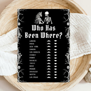 Gothic Halloween Skelett, der war, wo Spiel Einladung