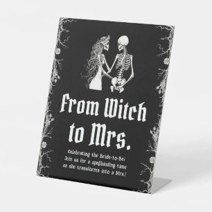 Gothic Halloween-Skelett Von Hexe Zu Mrs. Schild