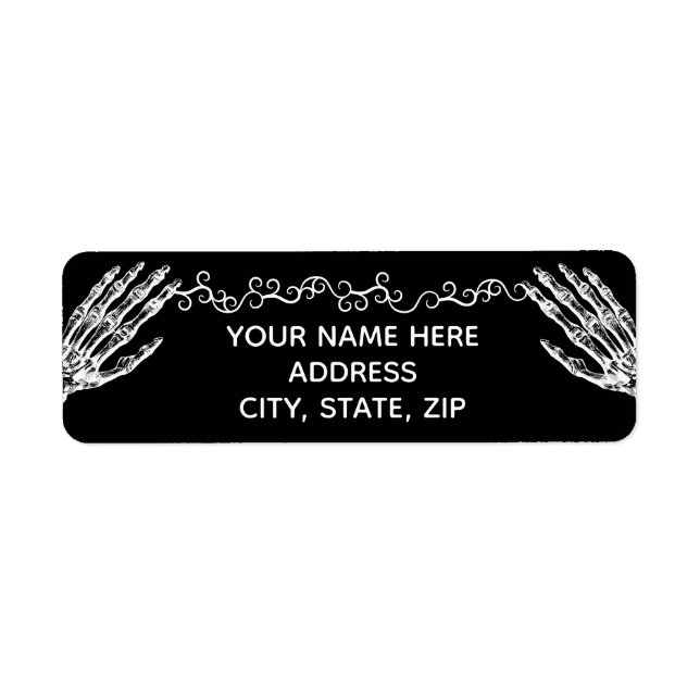 Gothic Halloween Skeletthändchen (Vorne)