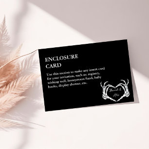 Gothic Halloween Skull Heart Hand Wedding Einladung