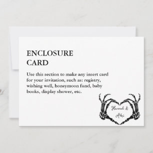 Gothic Halloween Skull Heart Hand Wedding Einladung