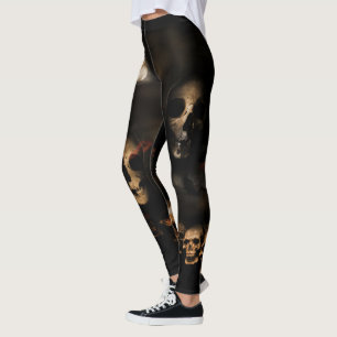Gothic Halloween Skulls Friedhof Leggings