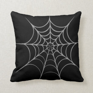 Gothic Halloween Spider Web Pillow Kissen