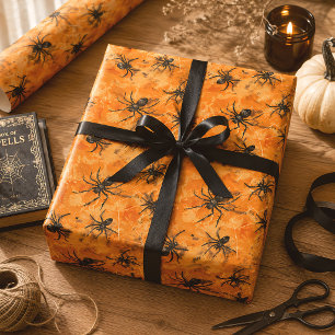 Gothic Halloween-Spinnen Gruselig Unheimlich Geschenkpapier