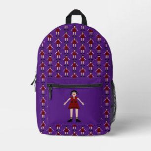 Gothic Halloween Vampire Lady Bedruckter Rucksack