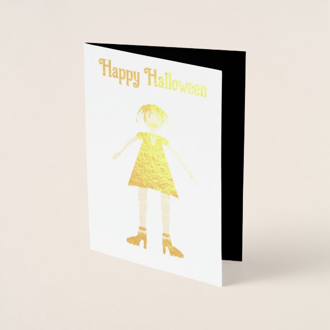 Gothic Halloween Vampire Lady Custom Folienkarte (Vorderseite)
