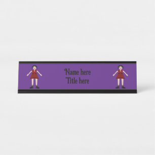 Gothic Halloween Vampire Lady Custom Schreibtischnamensplakette