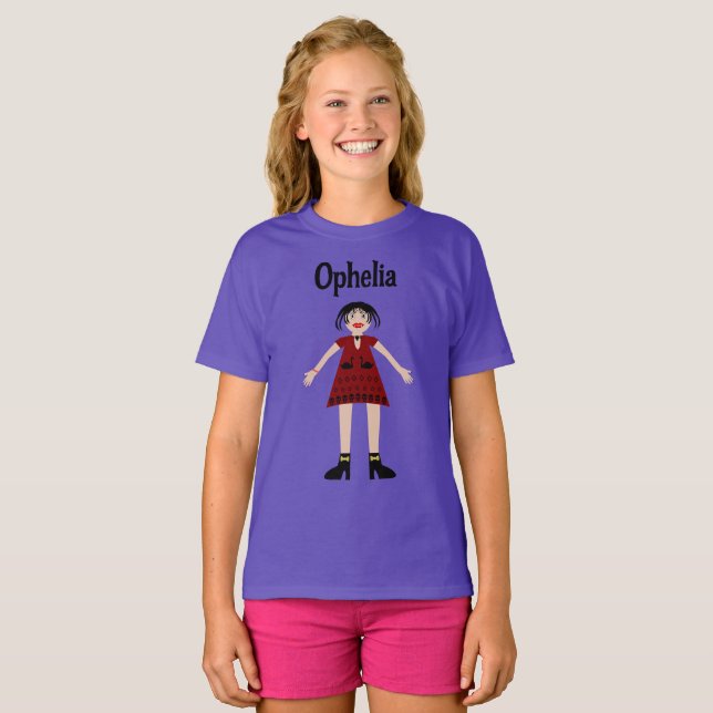 Gothic Halloween Vampire Lady Custom T-Shirt (Vorne ganz)