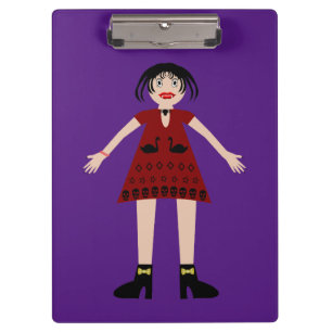 Gothic Halloween Vampire Lady Klemmbrett