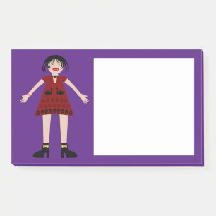 Gothic Halloween Vampire Lady Post-it Klebezettel