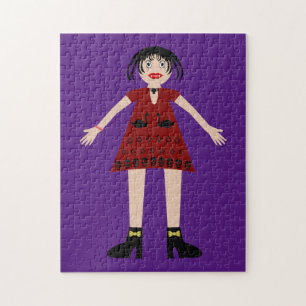Gothic Halloween Vampire Lady Puzzle