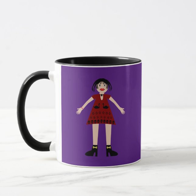 Gothic Halloween Vampire Lady Tasse (Links)