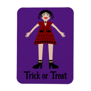 Gothic Halloween Vampire Lady Trick oder Treat Magnet