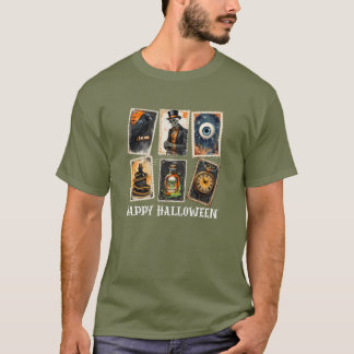 Gothic Halloween Vintage Briefmarke T-Shirt