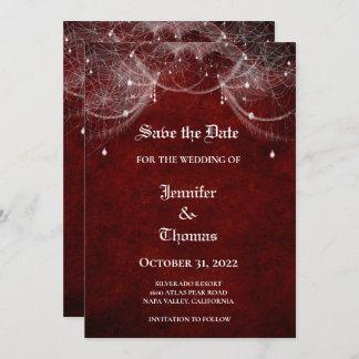 Gothic halloween wedding speichern Sie das Datum E Ankündigung