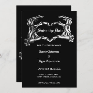 Gothic halloween wedding speichern Sie das Datum E Ankündigung