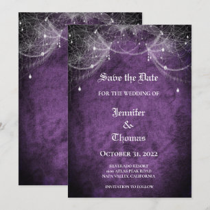 Gothic halloween wedding speichern Sie das Datum E Ankündigung