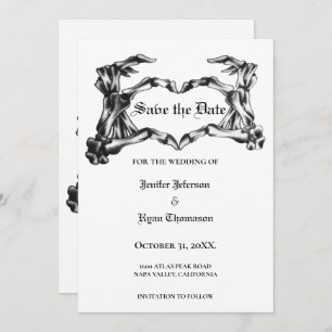 Gothic halloween wedding speichern Sie das Datum E Ankündigung