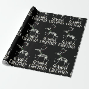 Gothic Halloween Weihnachtssaison Creepings  Geschenkpapier