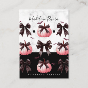 Gothic Handmade Artisan Earring Display Cards B Telefonnummerkarte