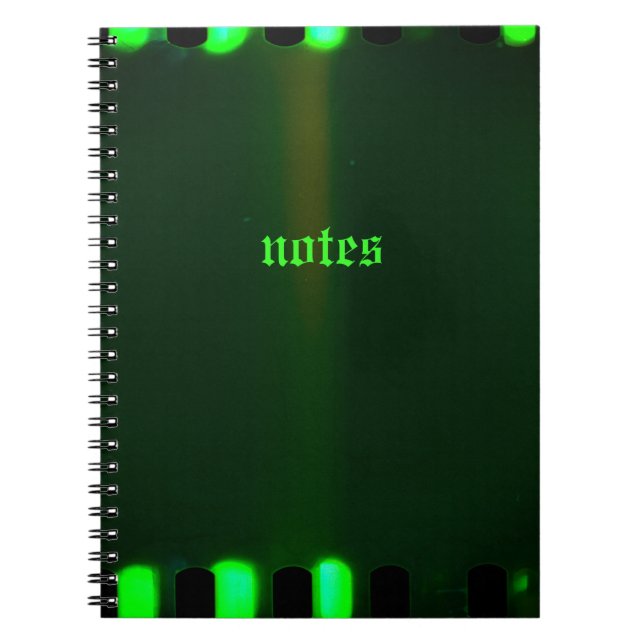 Gothic Harlequin Grünes Notizbuch Notizblock (Vorderseite)