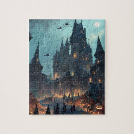 Gothic Haunted Castle Halloween Puzzle – Witches