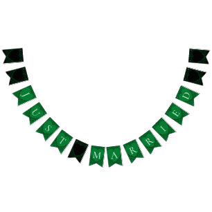 Gothic Heart Banner Green & Black 1
