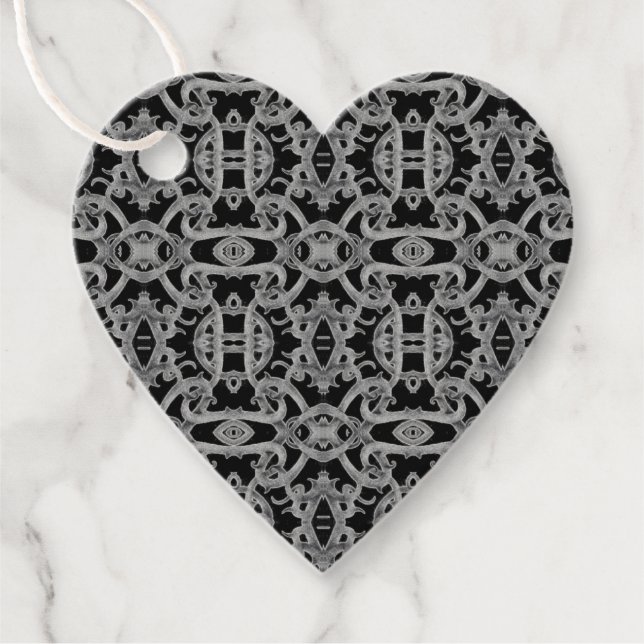 GOTHIC Heart Gift Tags Geschenkanhänger (Vorderseite)