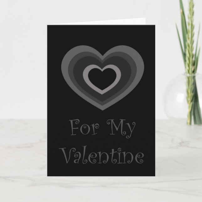 Gothic Heart Greeting Card Feiertagskarte (Vorderseite)