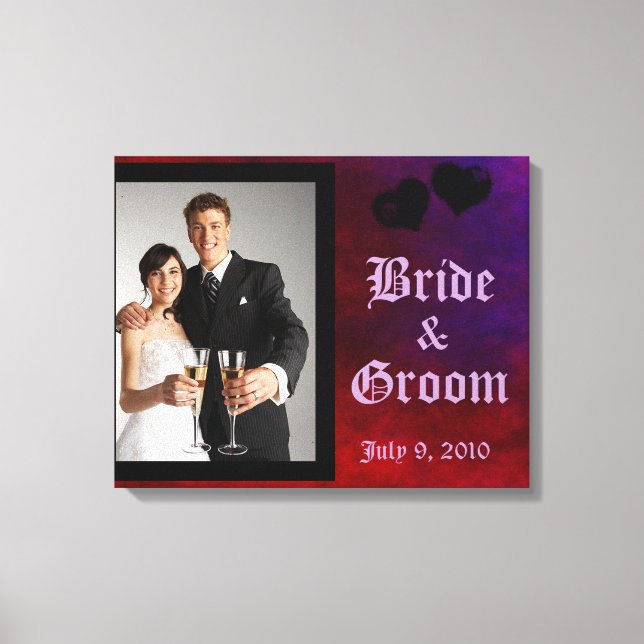 Gothic Heart Wedding Keepake Leinwand (Vorderseite)