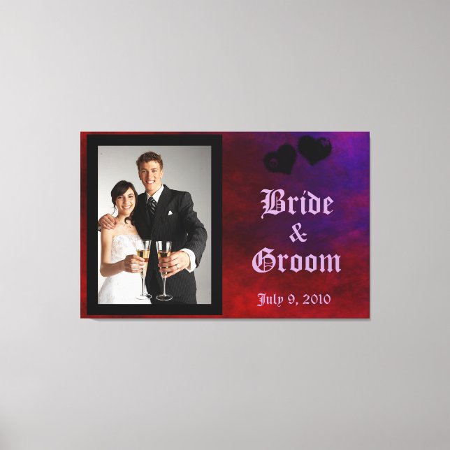 Gothic Heart Wedding Keepake Leinwand (Vorderseite)