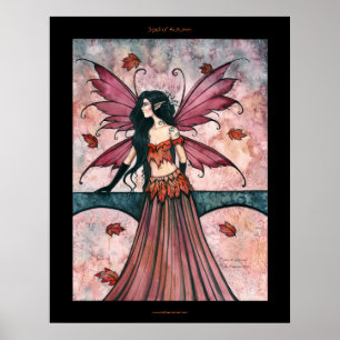 Gothic Herbst Fairy Art Poster drucken