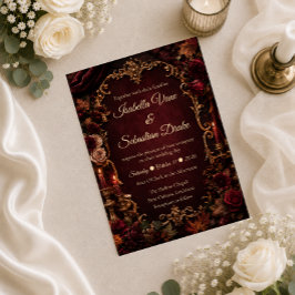 Gothic-Herbst-Romantik-Hochzeit Einladung
