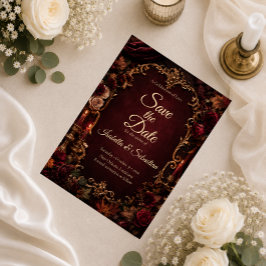 Gothic-Herbst-Romantik-Hochzeit Save The Date
