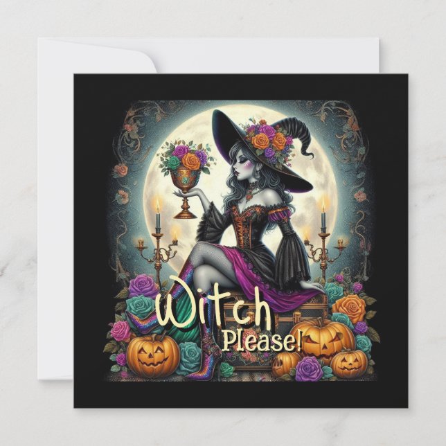 Gothic Hexe Halloween Fantasy Art Lebensmitteltasc (Vorderseite)