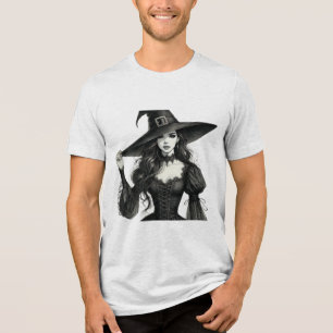 Gothic Hexe Halloween-Shirt Tri-Blend Shirt