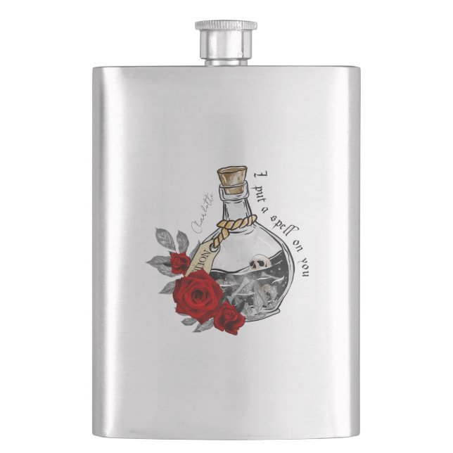 Gothic Hexe Liebe Pop Flachmann (Vorderseite)