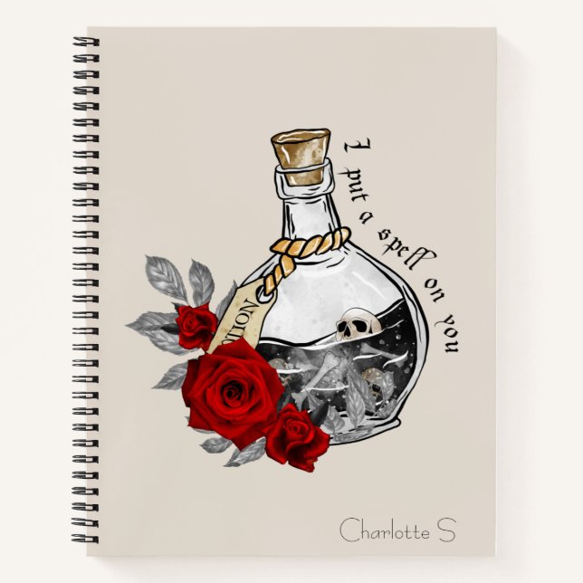 Gothic Hexe Liebe Pop Notizbuch (Vorderseite)