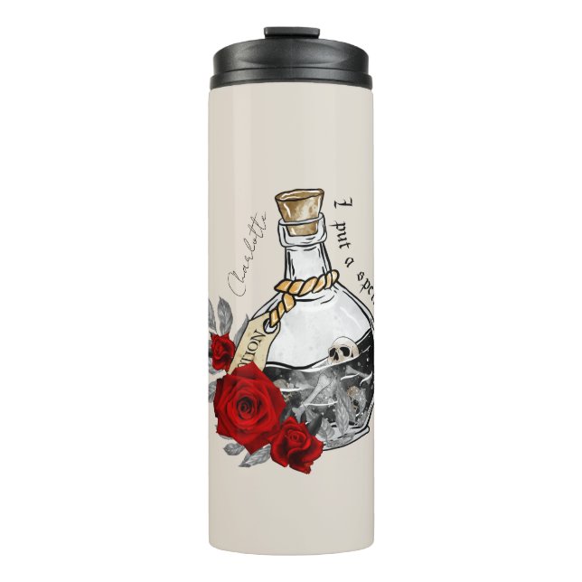 Gothic Hexe Liebe Pop Thermosbecher (Vorderseite)