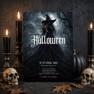 Gothic Hexen Halloween-Party-Einladung Einladung