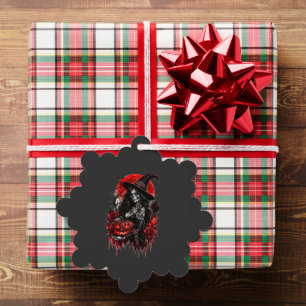 Gothic Hexen-Kürbis Halloween Schwarze Katze Gruse Ornament Karte
